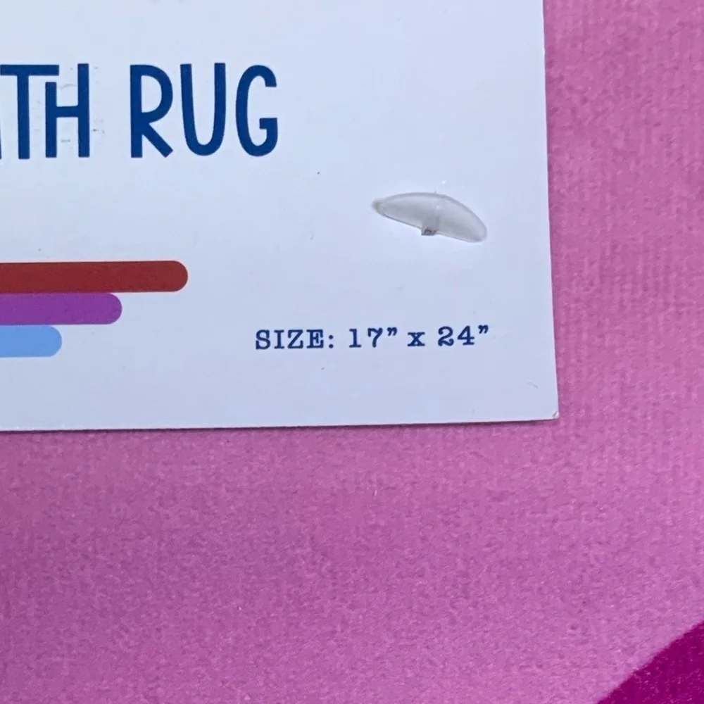 Matt & Maddie Rainbow Kids Bathroom Rug Memory Foam NonSlip Rectangle 17x24 In